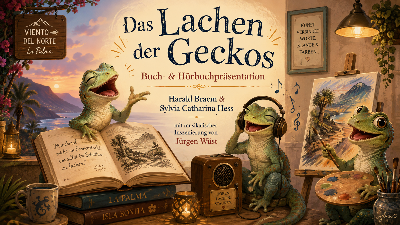 Buch- und Hörbuchpräsentation: „Das Lachen der Geckos“