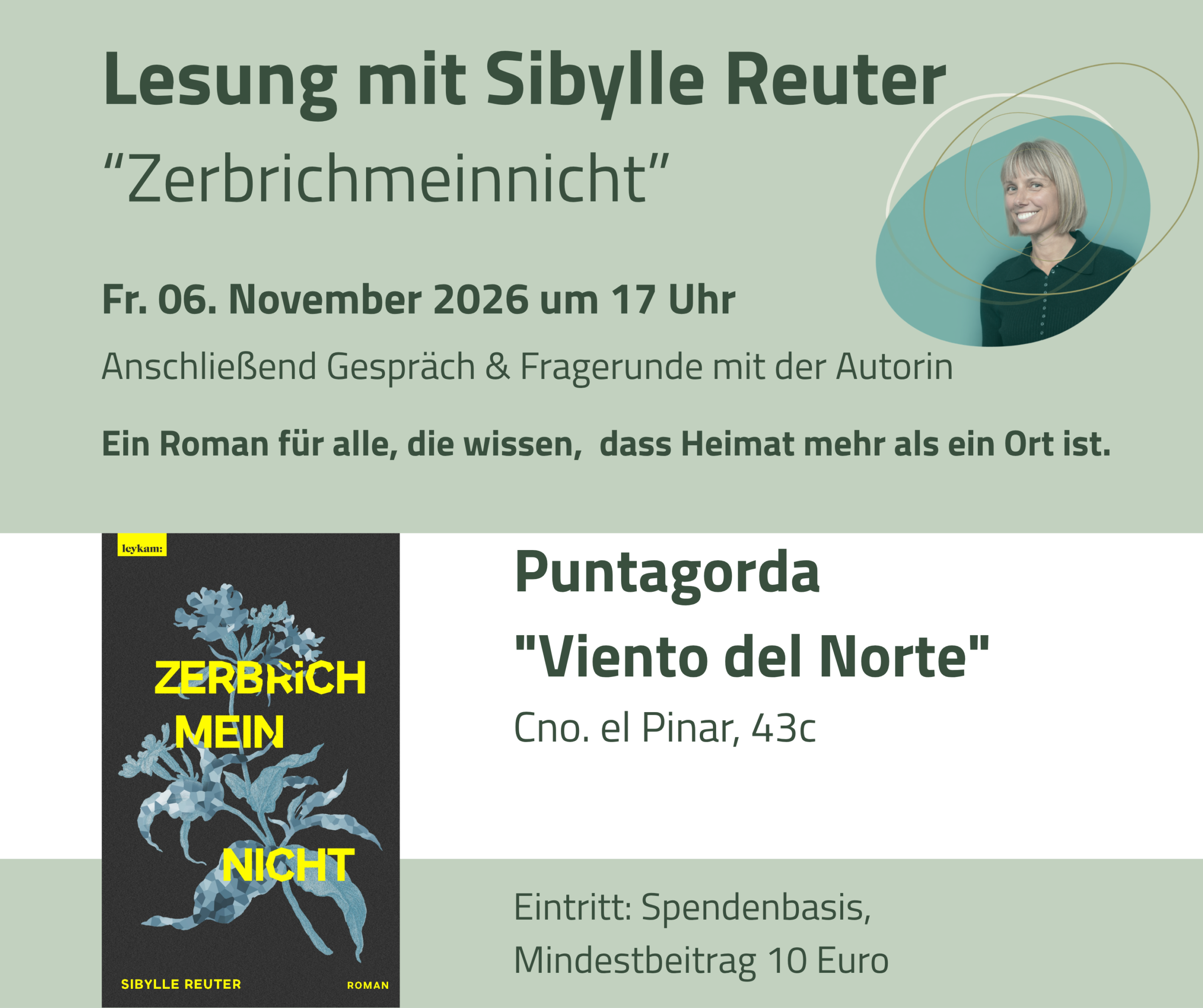 Lectura con Sibylle Reuter “Zerbrichmeinnicht”